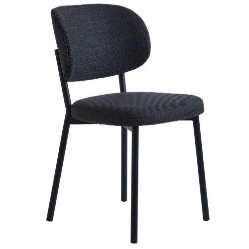 Tmavě šedá čalouněná jídelní židle Unique Furniture Fowler Unique Furniture