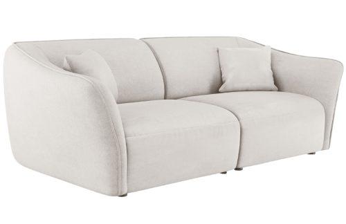 Krémově bílá bouclé třímístná pohovka Cosmopolitan Design Tokyo 206 cm Cosmopolitan Design
