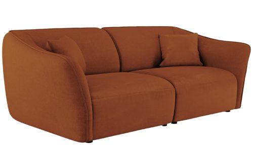 Cihlově červená bouclé třímístná pohovka Cosmopolitan Design Tokyo 206 cm Cosmopolitan Design