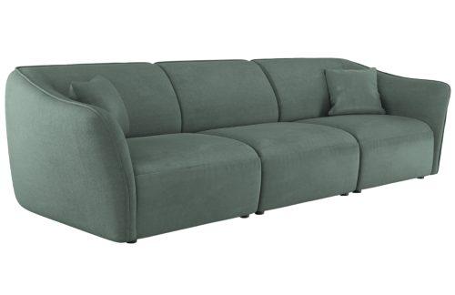 Mentolově zelená bouclé pětimístná pohovka Cosmopolitan Design Tokyo 292 cm Cosmopolitan Design