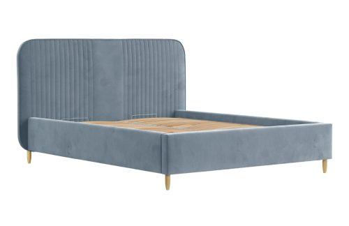 Maison de Rêve Modrošedá sametová dvoulůžková postel LIVY 180 x 200 cm s úložným prostorem Maison de Rêve