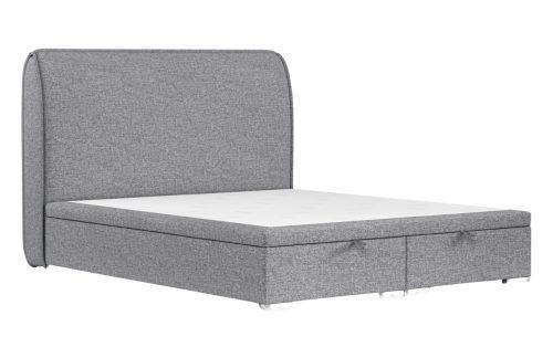 Maison de Rêve Šedá čalouněná dvoulůžková postel NOHO 200 x 200 cm s úložným prostorem Maison de Rêve