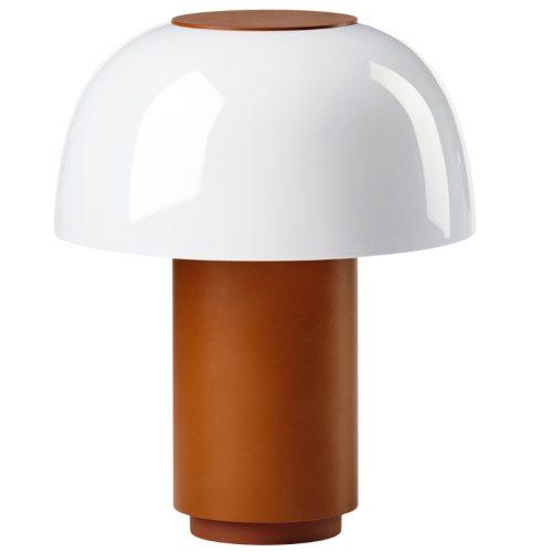 Zone Denmark Terakotově červená hliníková stolní LED lampa Harvest Moon Zone Denmark