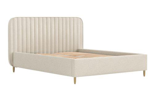Maison de Rêve Béžová čalouněná dvoulůžková postel NOTO 160 x 200 cm s úložným prostorem Maison de Rêve