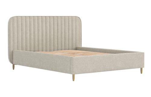 Maison de Rêve Šedobéžová čalouněná dvoulůžková postel NOTO 180 x 200 cm s úložným prostorem Maison de Rêve