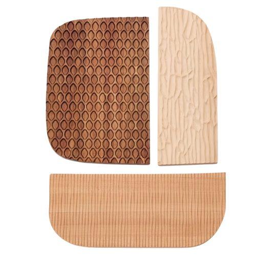 Set tří dřevěných nástěnných dekorací Kave Home Trivax Kave Home