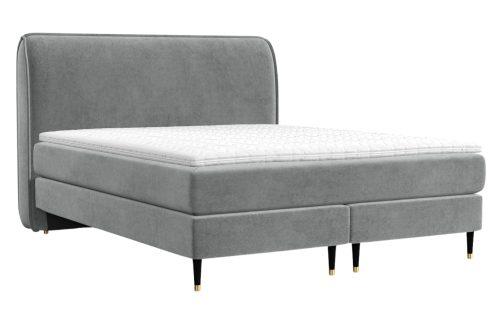 Maison de Rêve Šedá sametová postel boxspring OFFO 180 x 200 cm Maison de Rêve