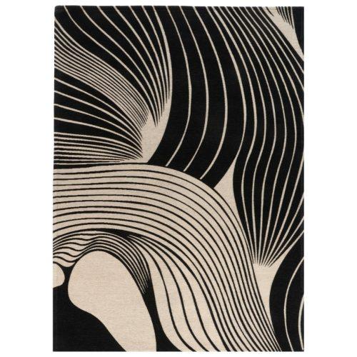 Fargotex Béžovo-černý koberec Vento 160 x 230 cm Fargotex