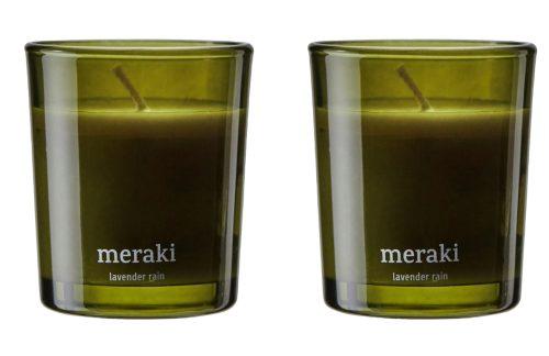 Set dvou sójových vonných svíček Meraki Lavender Rain Meraki