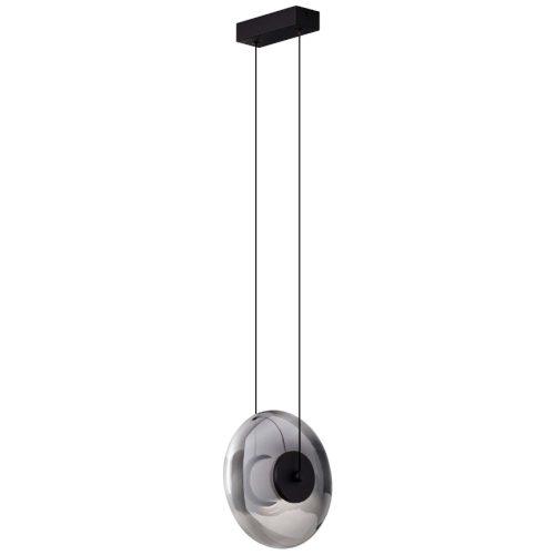 Kouřově šedé skleněné závěsné LED světlo Nova Luce Skia 26 cm Nova Luce