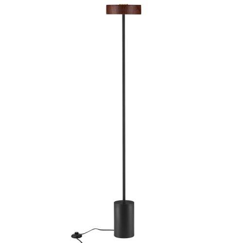 Hnědo-černá kovová stojací LED lampa Nova Luce Thea 135 cm Nova Luce
