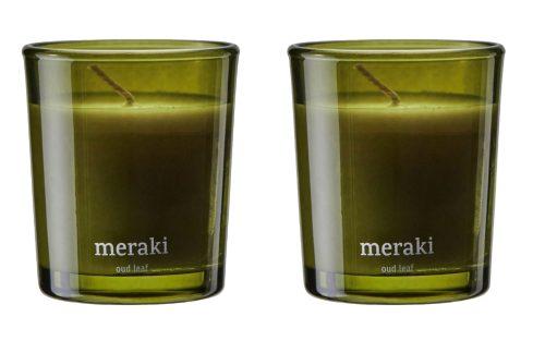 Set dvou sójových vonných svíček Meraki Oud Leaf Meraki
