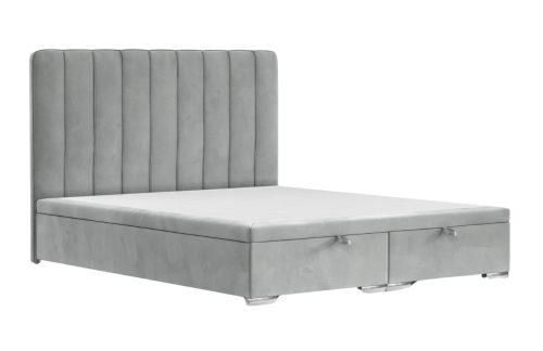 Maison de Rêve Šedá sametová dvoulůžková postel SWANKY 200 x 200 cm s úložným prostorem Maison de Rêve