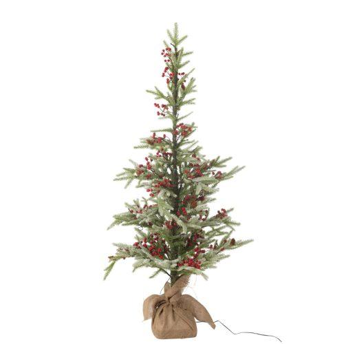 Umělý vánoční strom s LED světlem J-line Siwa 130 cm J-line
