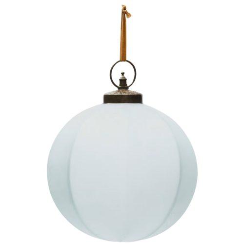 Bílá skleněná vánoční ozdoba Kave Home Talve 20 cm Kave Home
