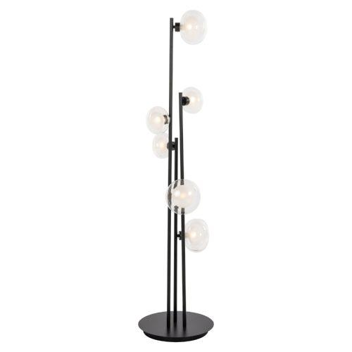 Černá skleněná stojací lampa Richmond Luva 140 cm Richmond