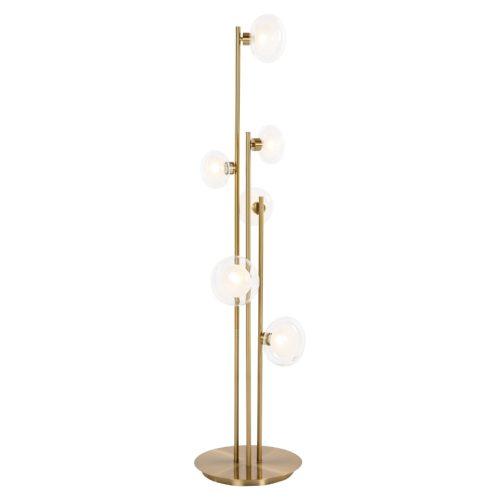 Zlatá skleněná stojací lampa Richmond Luva 140 cm Richmond