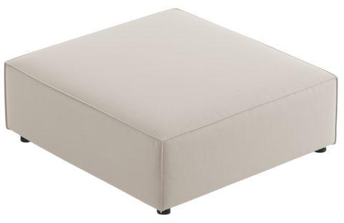 Světle béžová sametová podnožka Cosmopolitan Design Arendal 102 x 80 cm Cosmopolitan Design