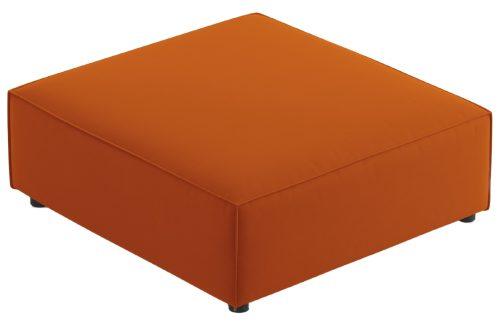 Oranžová sametová podnožka Cosmopolitan Design Arendal 102 x 80 cm Cosmopolitan Design