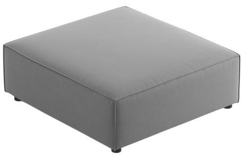 Světle šedá sametová podnožka Cosmopolitan Design Arendal 102 x 80 cm Cosmopolitan Design