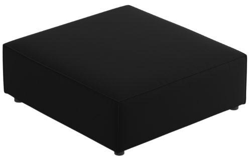 Černá sametová podnožka Cosmopolitan Design Arendal 102 x 80 cm Cosmopolitan Design