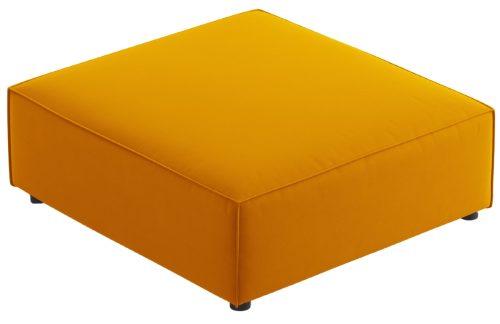 Žlutá sametová podnožka Cosmopolitan Design Arendal 102 x 80 cm Cosmopolitan Design