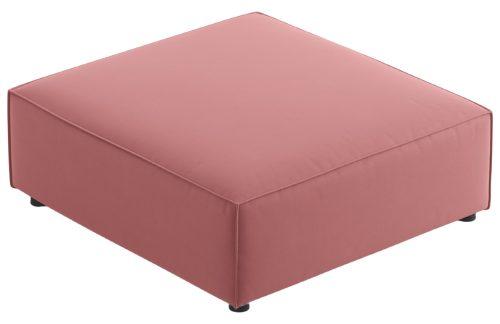 Růžová sametová podnožka Cosmopolitan Design Arendal 102 x 80 cm Cosmopolitan Design