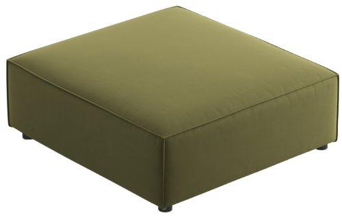 Zelená sametová podnožka Cosmopolitan Design Arendal 102 x 80 cm Cosmopolitan Design