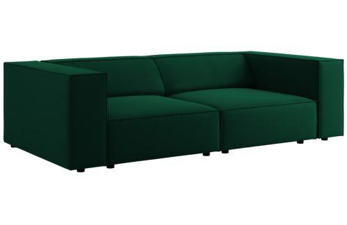 Lahvově zelená sametová třímístná pohovka Cosmopolitan Design Arendal 204 cm Cosmopolitan Design