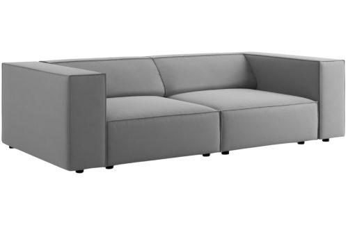 Světle šedá sametová třímístná pohovka Cosmopolitan Design Arendal 204 cm Cosmopolitan Design