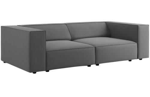 Šedá sametová třímístná pohovka Cosmopolitan Design Arendal 204 cm Cosmopolitan Design