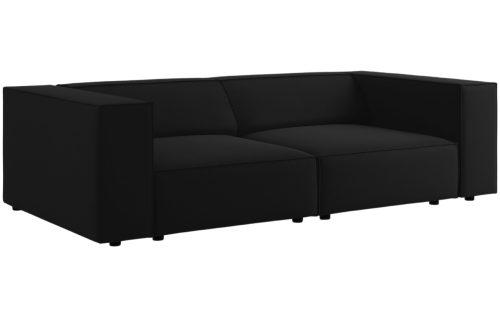 Černá sametová třímístná pohovka Cosmopolitan Design Arendal 204 cm Cosmopolitan Design