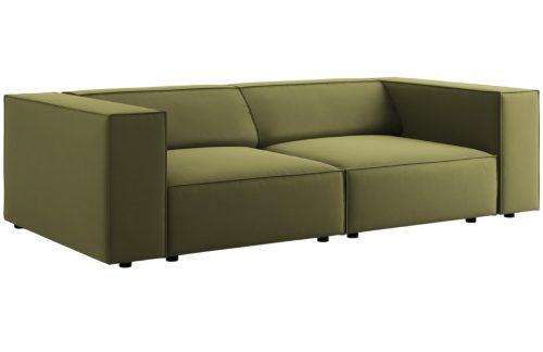 Zelená sametová třímístná pohovka Cosmopolitan Design Arendal 204 cm Cosmopolitan Design