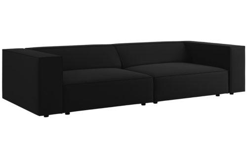 Černá sametová čtyřmístná pohovka Cosmopolitan Design Arendal 244 cm Cosmopolitan Design