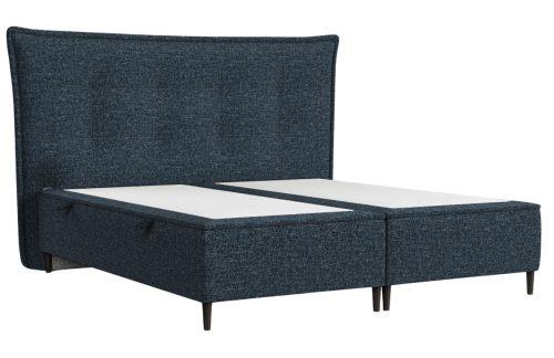 Maison de Rêve Modrá čalouněná dvoulůžková postel KOYA 160 x 200 cm s úložným prostorem Maison de Rêve