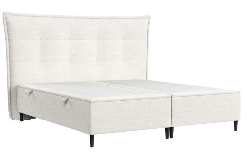 Maison de Rêve Krémově bílá čalouněná dvoulůžková postel KOYA 200 x 200 cm s úložným prostorem Maison de Rêve