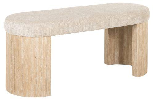 Béžová čalouněná lavice Richmond Gallice 120 cm Richmond