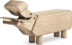 So&scaron;ka z masivn&iacute;ho dubov&eacute;ho dřeva Kay Bojesen Denmark Hippo Kay Bojesen Denmark