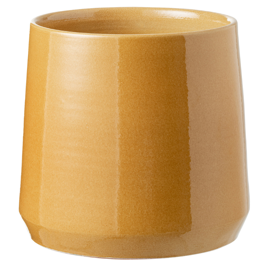 Žlutý keramický květináč J-line Valen Ø 26 cm J-line