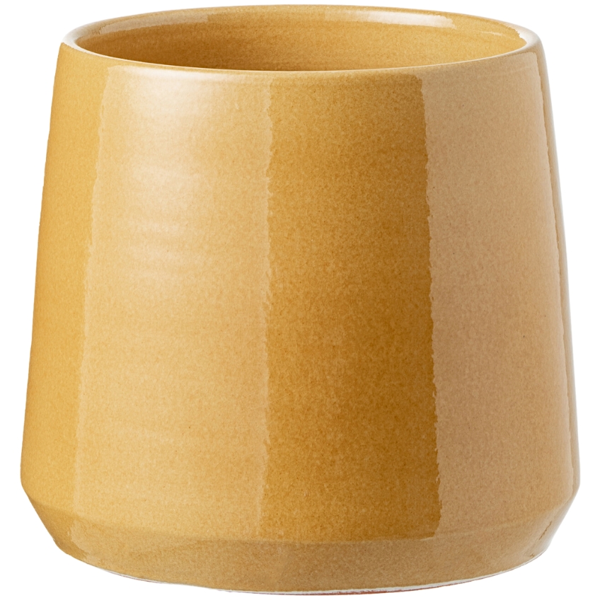 Žlutý keramický květináč J-line Valen Ø 23 cm J-line