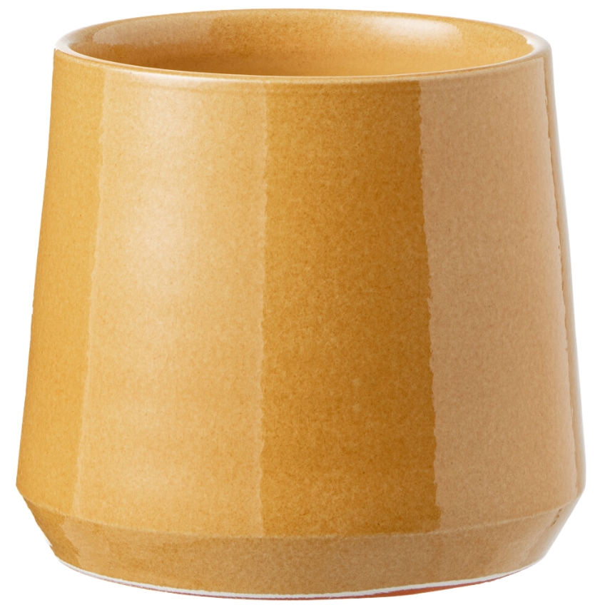 Žlutý keramický květináč J-line Valen Ø 17 cm J-line