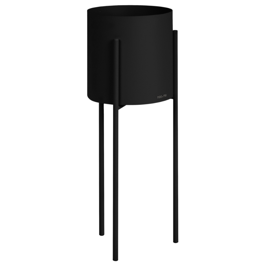 noo.ma Černý kovový květináč Maki Ø 20 cm noo.ma