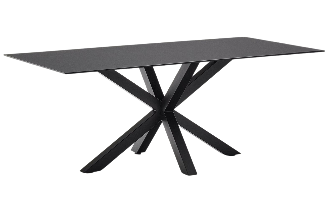 Černý skleněný jídelní stůl Kave Home Argo II. 200 x 100 cm Kave Home
