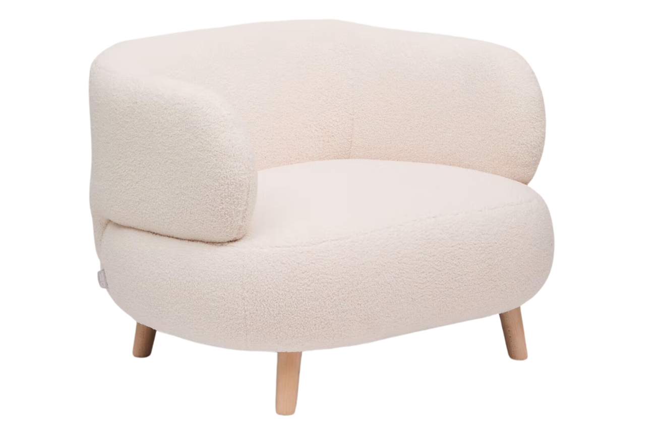 Béžové bouclé křeslo Kave Home Luisa Kave Home