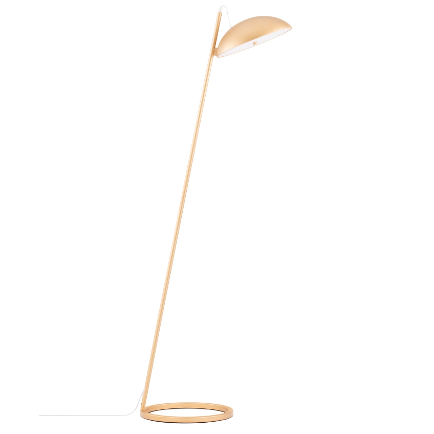 Zlatá kovová stojací LED lampa Nova Luce Flute 153 cm Nova Luce
