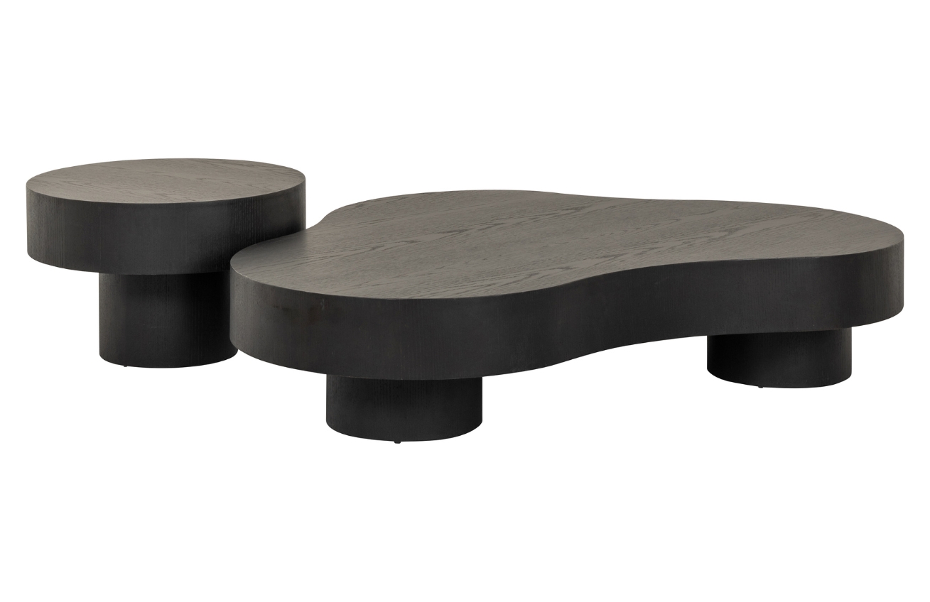 Set dvou hnědých dubových konferenčních stolků Richmond Bogor 143x95/60 cm Richmond
