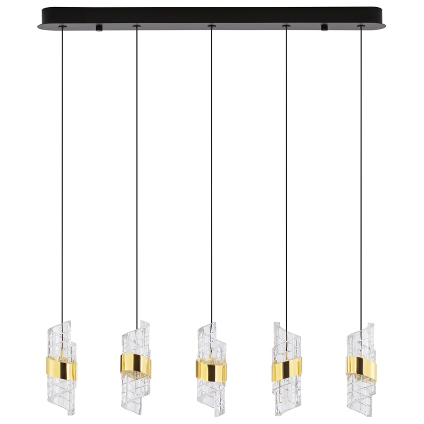 Černo-zlaté závěsné LED světlo Nova Luce Seneca 83 cm Nova Luce