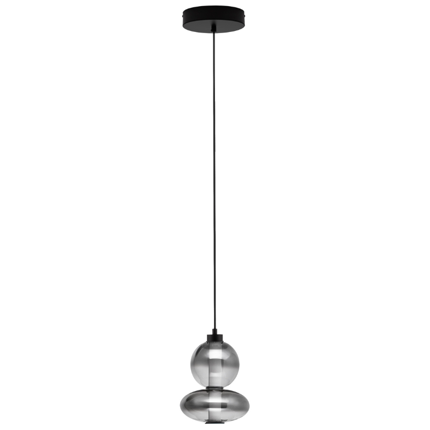 Kouřově šedé skleněné závěsné LED světlo Nova Luce Bally 20 cm Nova Luce