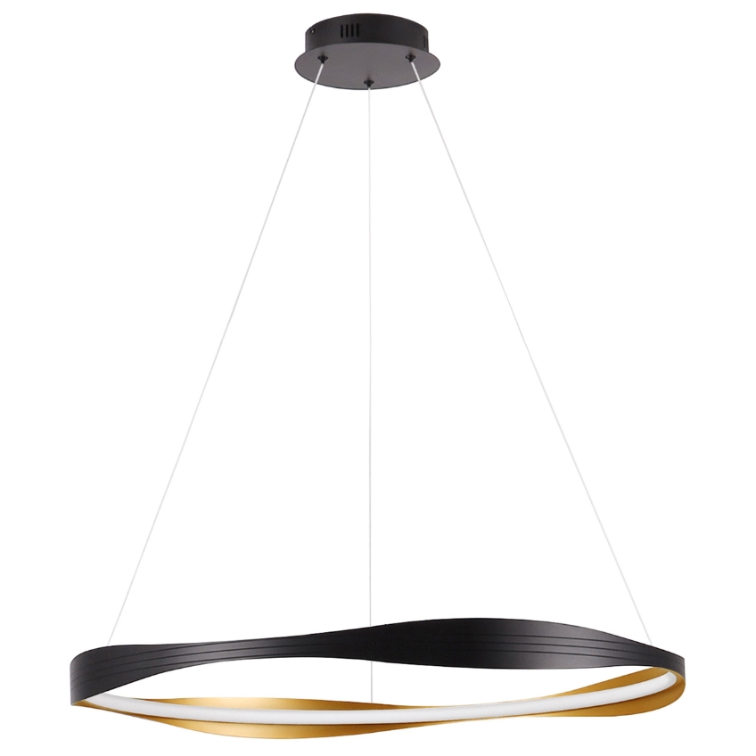 Černo-zlaté kovové závěsné LED světlo Nova Luce Dobi 80 cm Nova Luce