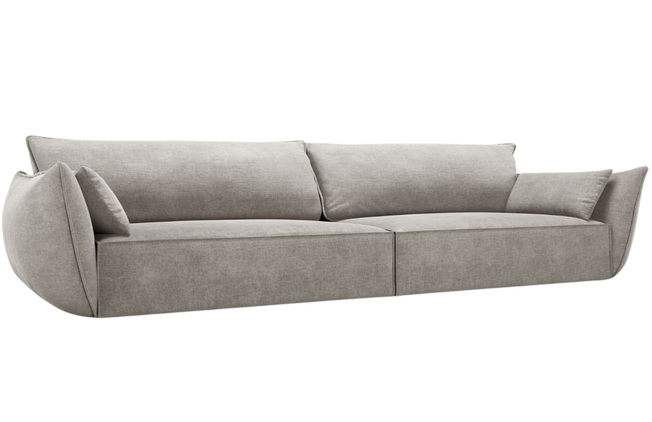 Šedá čalouněná čtyřmístná pohovka MICADONI Kaelle 248 cm Micadoni